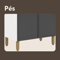 Balcão De Aço Pia 3 Portas 4 Gavetas Grafite Bella Bertolini Grafite/branco - 6