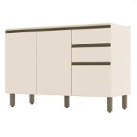 Balcão Para Pia 2 Gavetas 3 Portas 120 Cm Henn Off White - 1