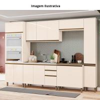 Balcão Para Pia 2 Gavetas 3 Portas 120 Cm Henn Off White - 5