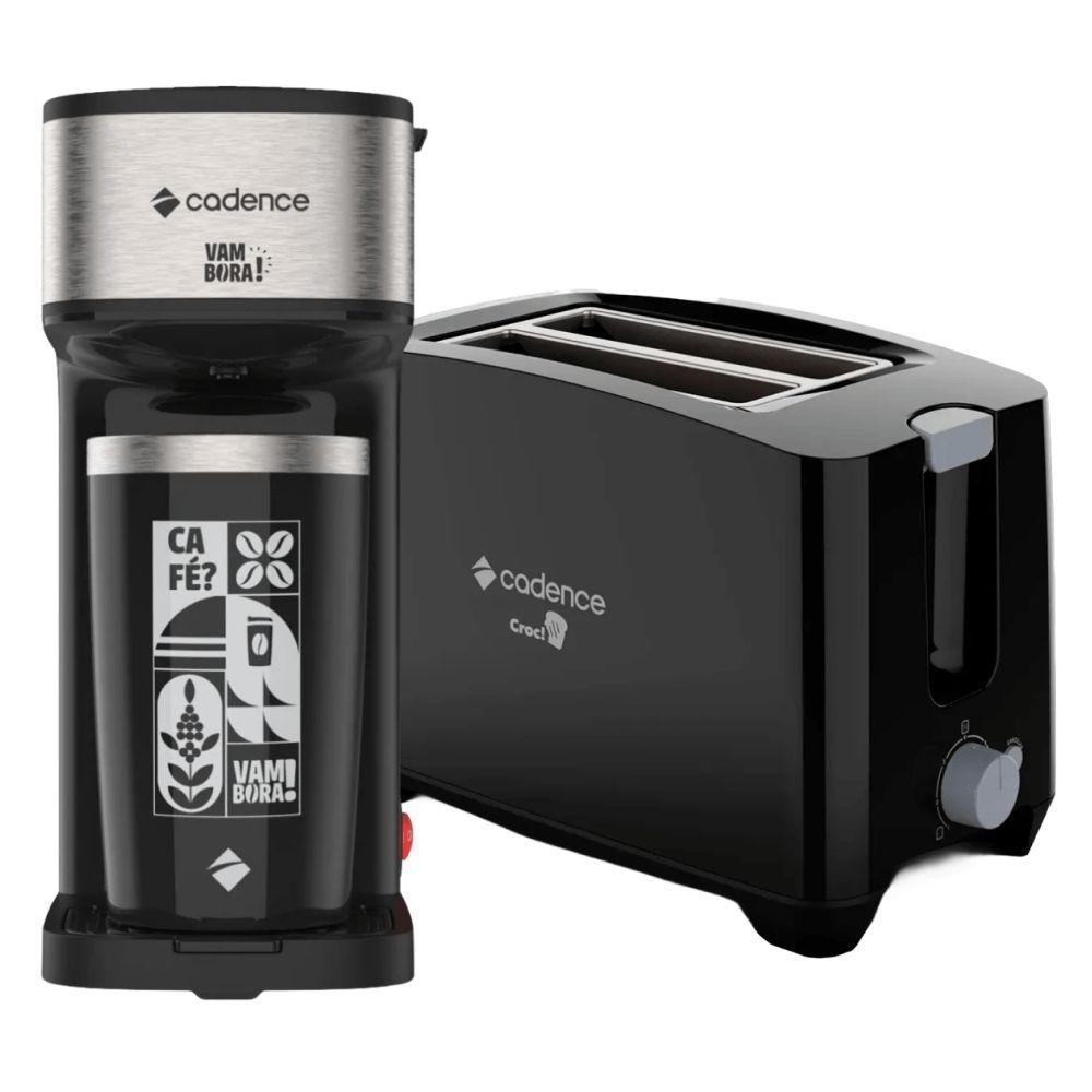 Kit Black Cadence - Cafeteira Vambora E Torradeira Croc 220V - 1