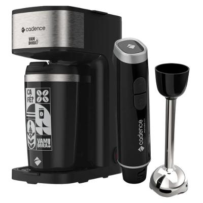 Kit Cafeteira Elétrica Vambora 600W 110V com Copo Térmico 470ML e Mixer Inox Cadence