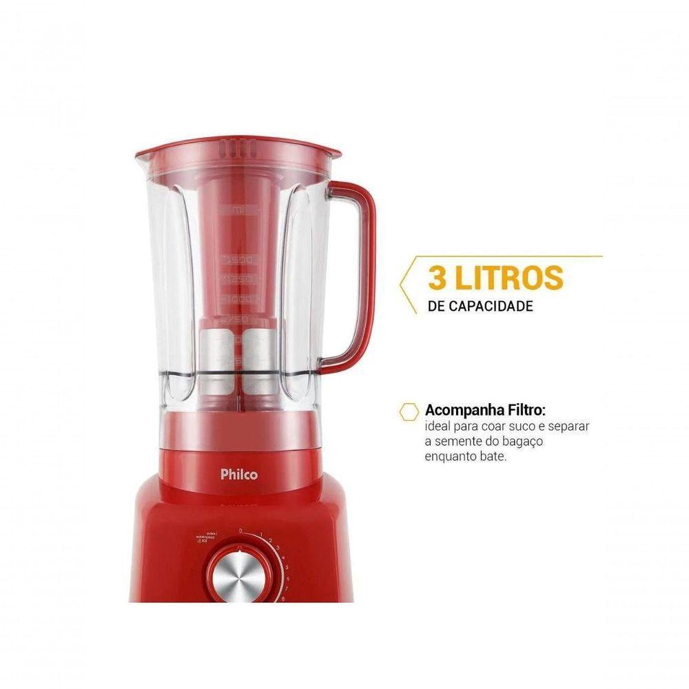 Liquidificador Philco Ph900 Vermelho 220V - 3