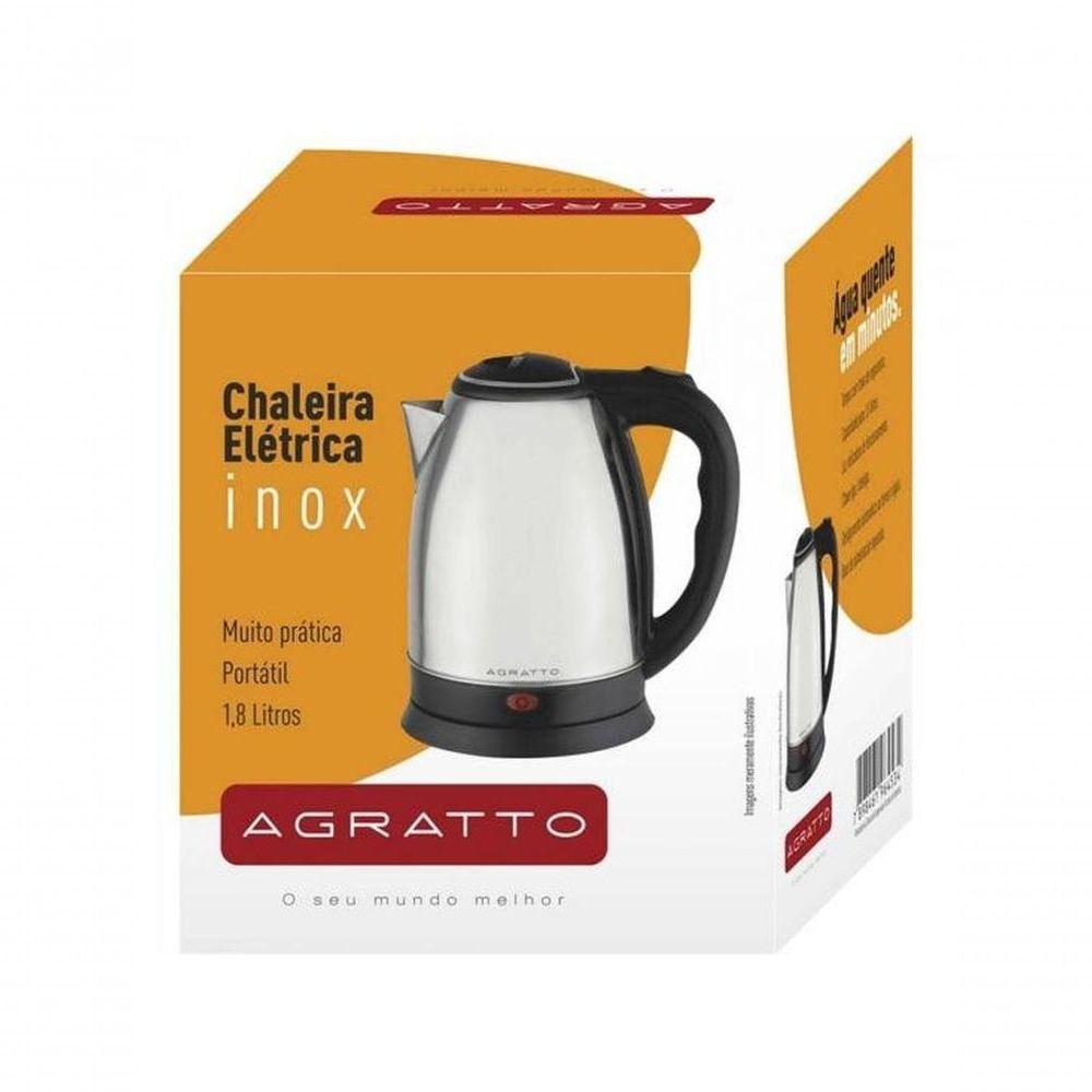 Chaleira Elétrica Agratto CE01 Prata Em Aço Inox 110V - 3
