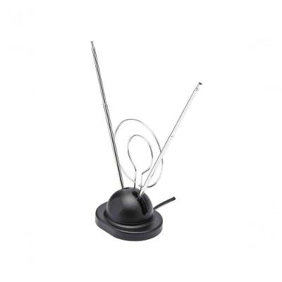 Antena Interna Para Tv 4 Estagios Com Base Cabo Coaxial