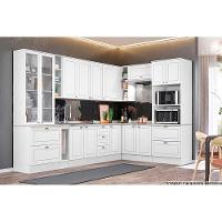 Cozinha Completa Americana 14pçs (3 Armários 4 Balcões Paneleiro 6 Complementos) C14P0 Branco - Henn - 1