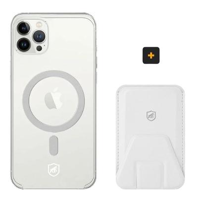 Kit Magsafe - Capa Case Capinha E Carteira Com Kickstand Para Iphone 13 Pro Max - Gshield