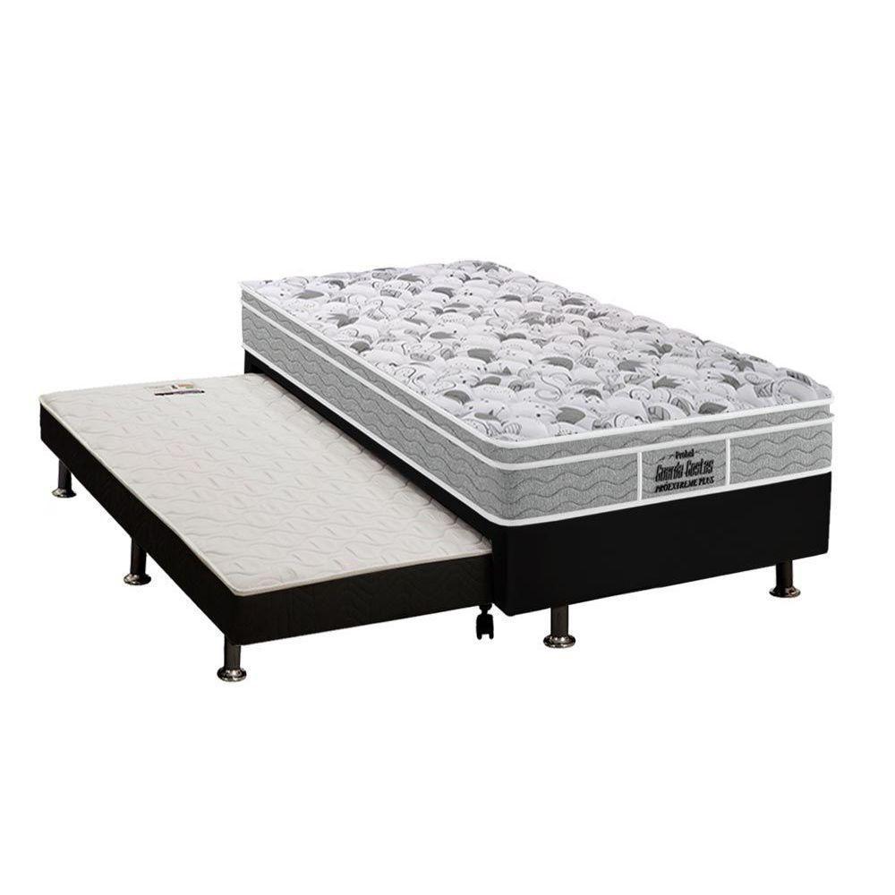 Cama Box C/Auxiliar Solteiro: Colchão Probel D45/ Ep Plus + Base Black(88X188) - 1