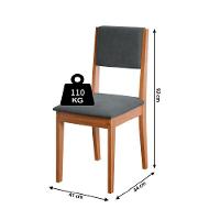 Conjunto Sala De Jantar Mesa Athenas Quadrada 0,90m 4 Cadeiras Trento Dobuê Madeirado Grafite