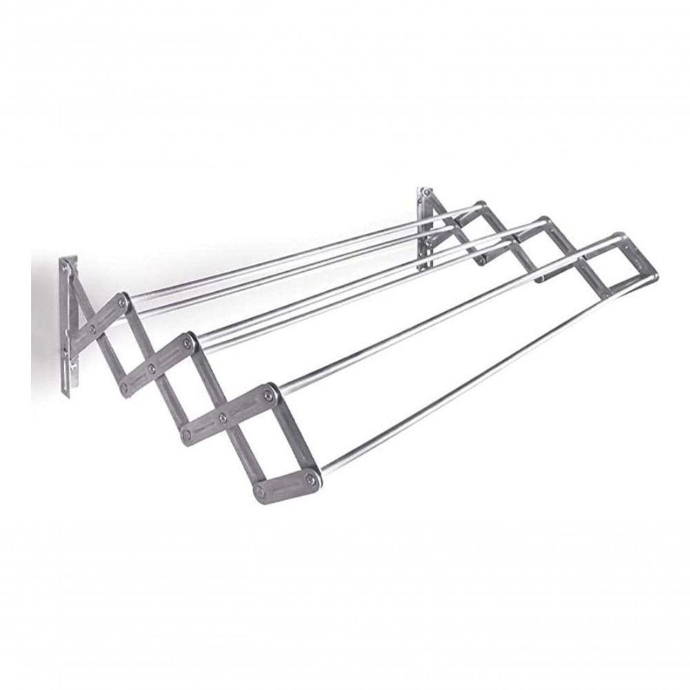 Varal Sanfonado De Parede Retrátil 120 Cm Em Alumínio Mor - 1