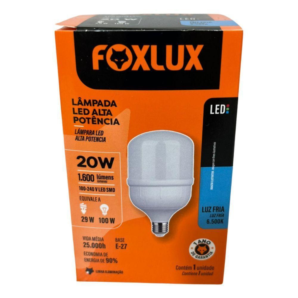 Lampada Led Bulbo 20w 6500 K Foxlux Bivolt Kit 03 Und - 3