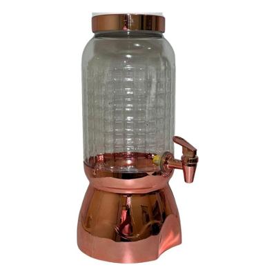 Suqueira Com Torneira E Suporte 3,6lt Wave Luxo Rose Bandeir