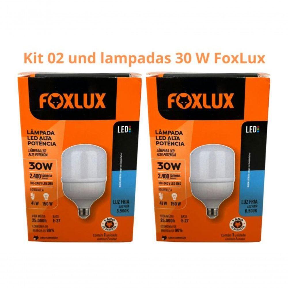Lampada Led Bulbo 30w 6500 K Foxlux Bivolt Kit 02 Und - 5