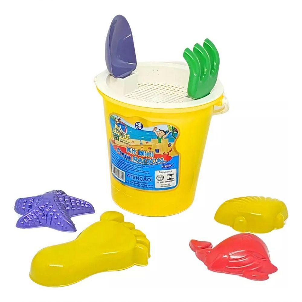 Kit Baldinho Radical Brinquedos Verão Praia 00 Rei Do Balde - 4