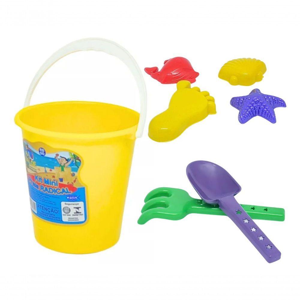 Kit Baldinho Radical Brinquedos Verão Praia 00 Rei Do Balde - 9