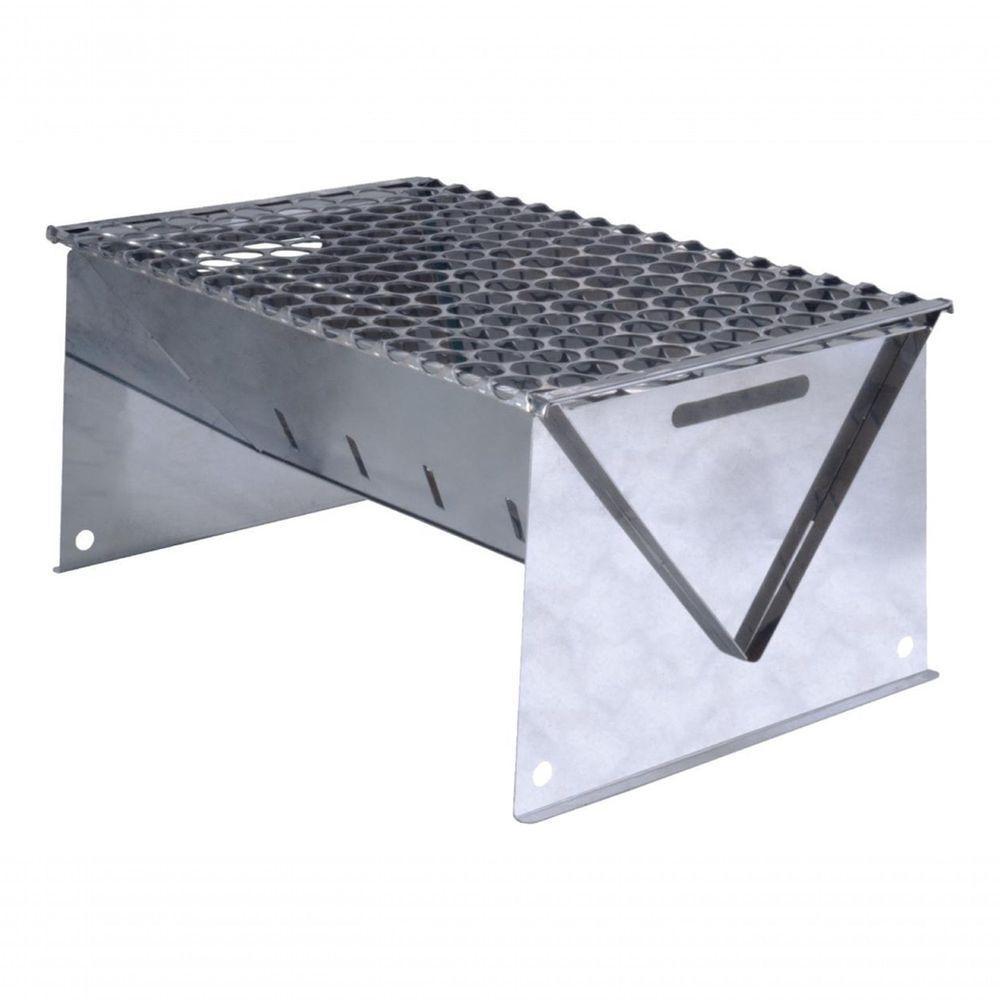 Churrasqueira Portátil Dobrável Inox Carvão Camping 1259a - 5