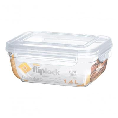 Pote Fliplock Em Plástico Transparente 1400 Ml Rischioto