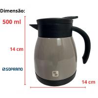 Bule Inox Elegance Garrafa Térmica Para Chá Café água 500ml Fendi - 6