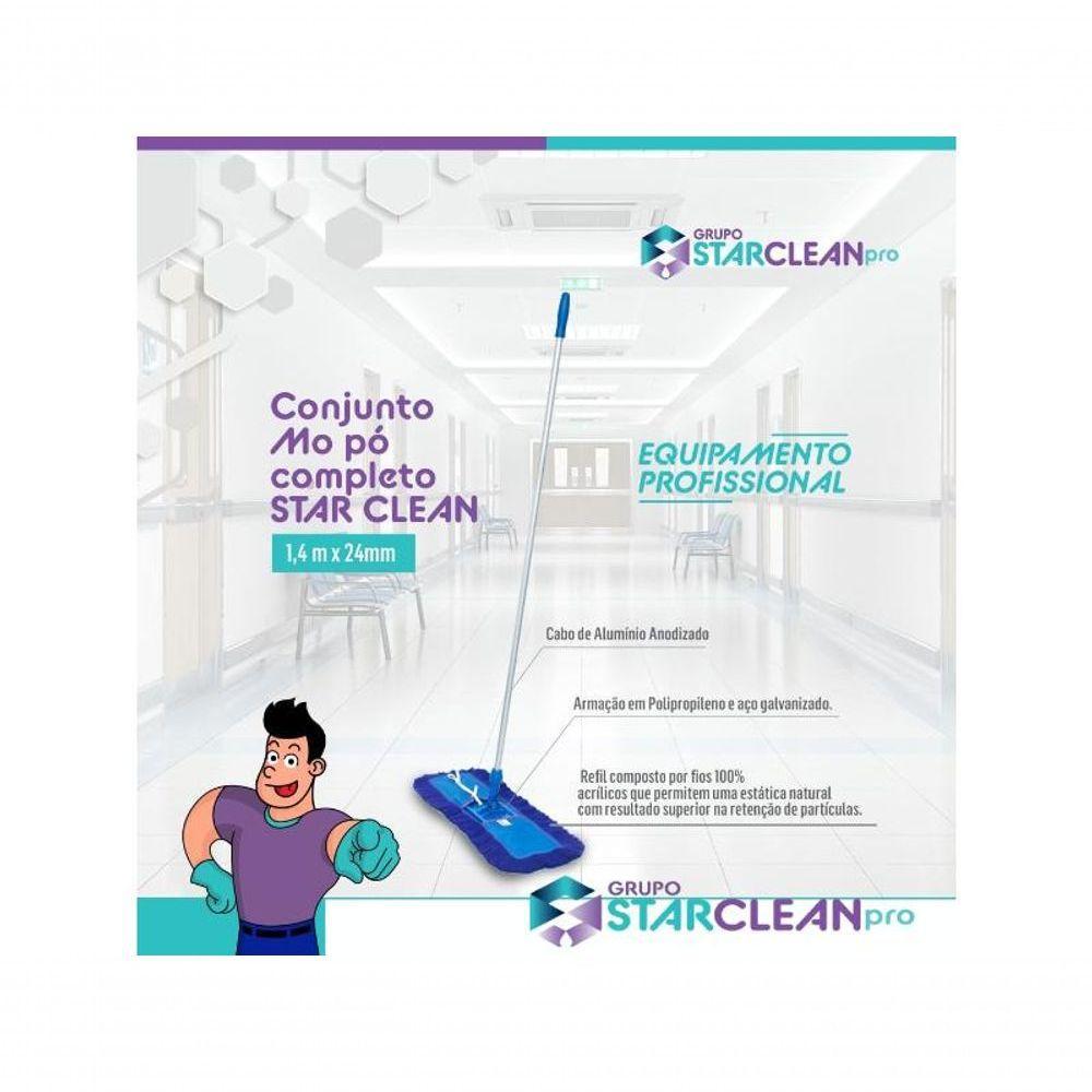 Conjunto Mop Pó Profi 120cm Eletrostático Com Cabo Starclean - 4