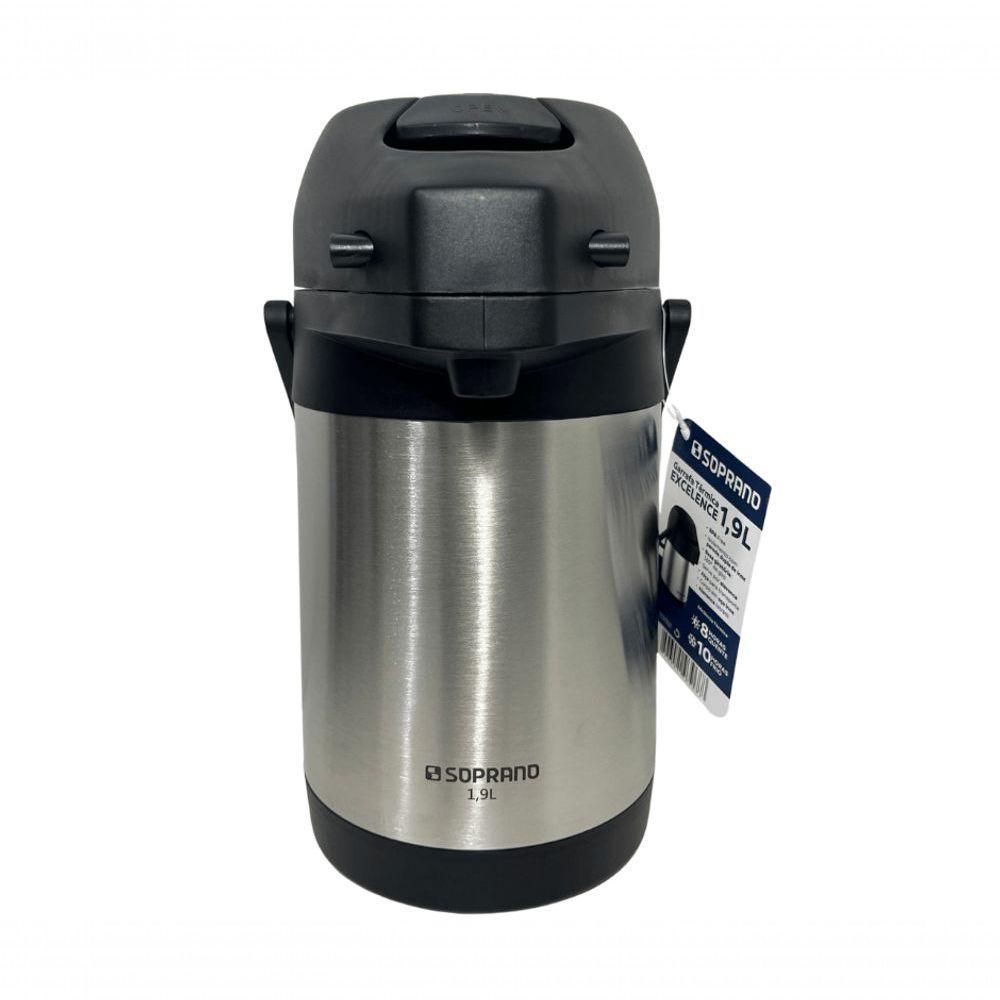 Garrafa Termica Pressão Inox Soprano Excelence 1,9 Lt - 2