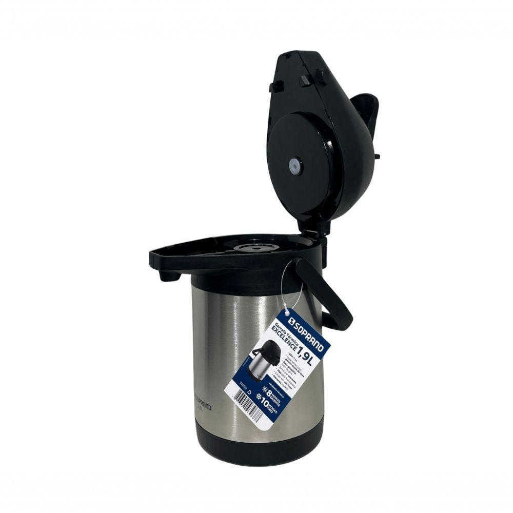 Garrafa Termica Pressão Inox Soprano Excelence 1,9 Lt - 6