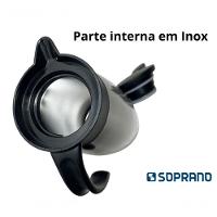 Bule Térmico Soprano 1 Litro Aço Inox Com Gatilho Fendi - 3