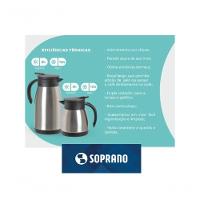 Bule Térmico Soprano 1 Litro Aço Inox Com Gatilho Fendi - 6