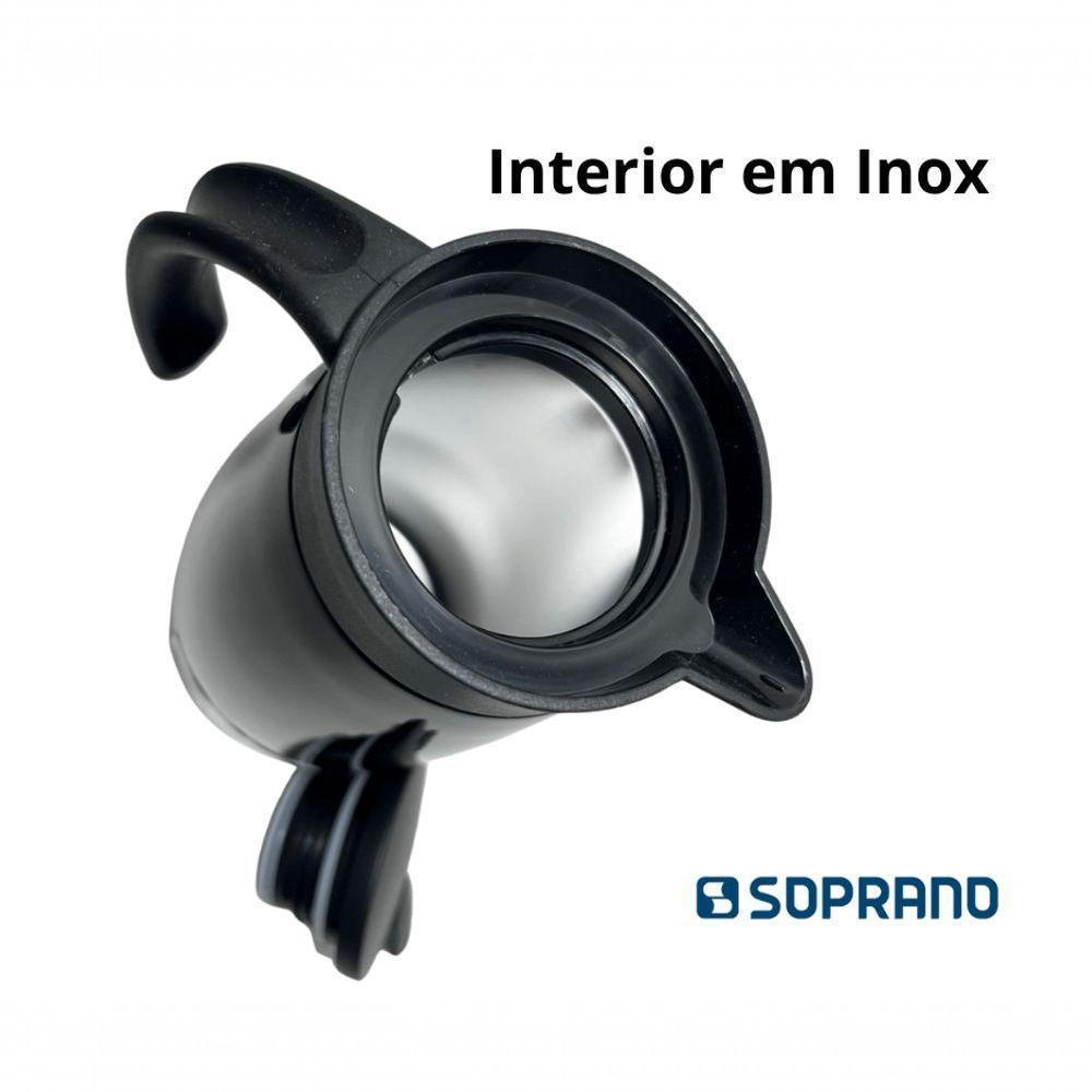 Bule Térmico Soprano 1,5 Lt Aço Inox Com Gatilho Preto - 4