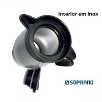 Bule Térmico Soprano 1 Litro Aço Inox Com Gatilho Branco - 5