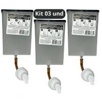 Kit 03 Und Reservatório Saboneteira 800ml Espuma Valvula Nobre - 2