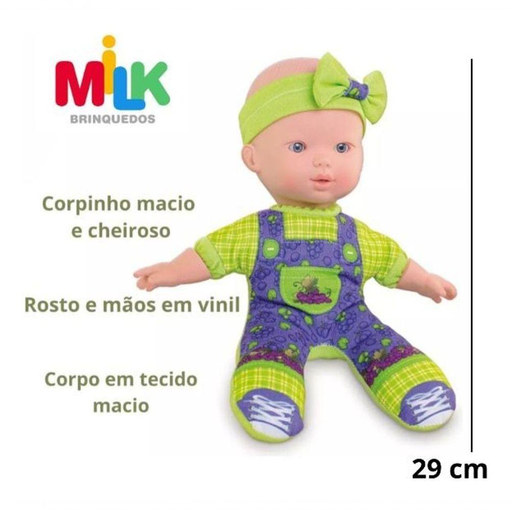Boneca Fofinha Macia Soft Flavors Uva 29cm Milk 0645 - 2