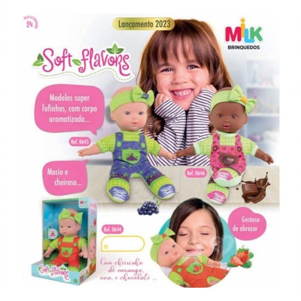 Boneca Fofinha Macia Soft Flavors Uva 29cm Milk 0645 - 3