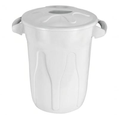 Lixeira Cesto Balde Com Tampa 60 Litros Branco Jsn