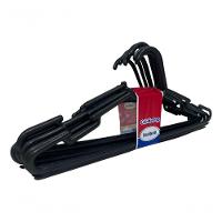 Kit 10 Cabides Adulto Plástico Preto Roupa Vestido Barato