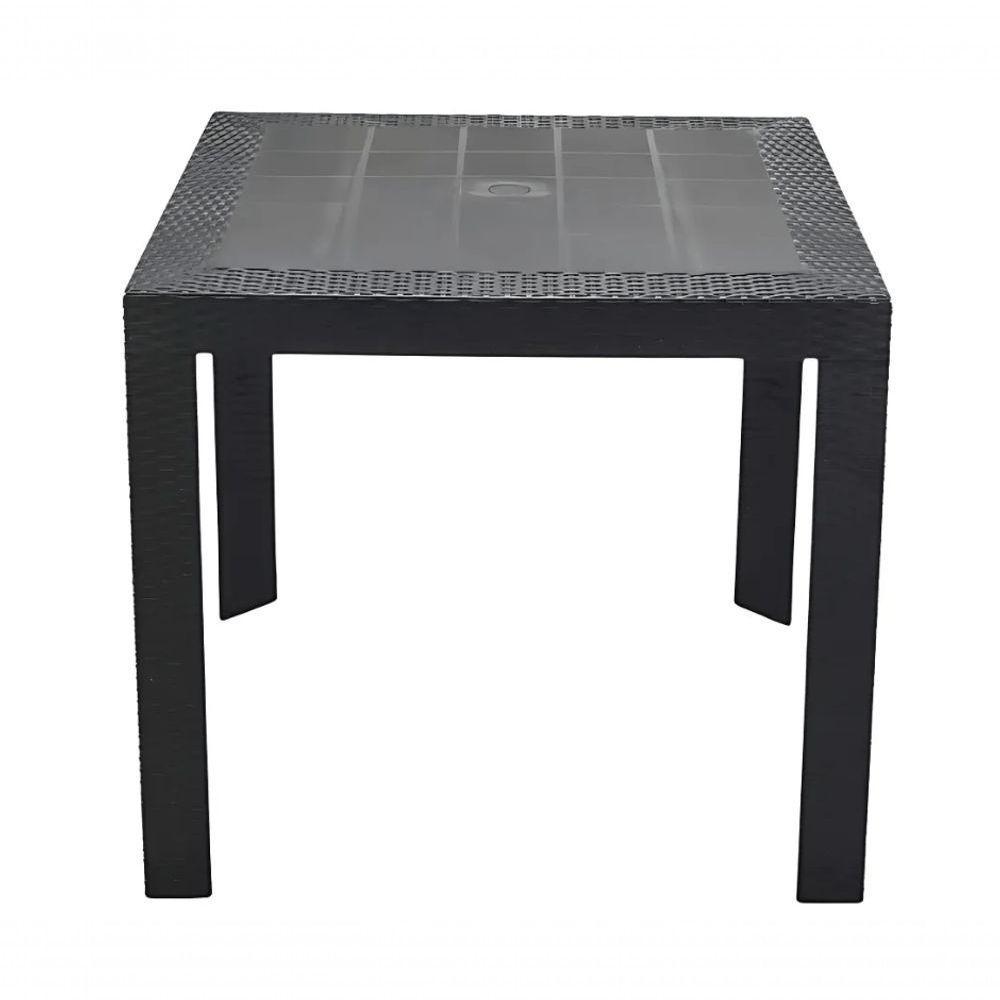 Mesa Quadrada Rattan Montavel Preta Plastico Plasnew - 3