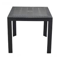 Mesa Quadrada Rattan Montavel Preta Plastico Plasnew - 3