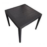 Mesa Quadrada Rattan Montavel Preta Plastico Plasnew - 7
