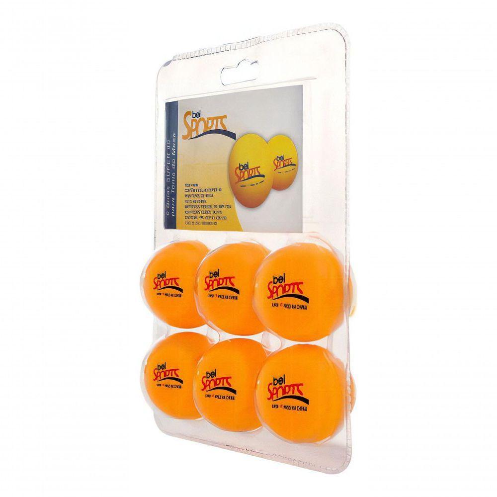Kit Com 6 Bolinhas Tênis De Mesa Ping Pong 40 484000 Belfix - 3