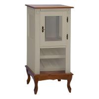 Adega Rústica 1 Porta Com Espaço Para Até 8 Garrafas Com Pés Luiz Xv - Verde Chá Com Tampo E Base Imbuia Glazer - 2