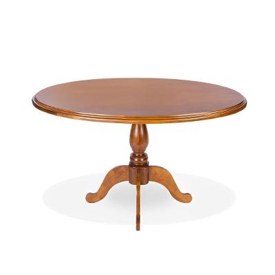 Mesa De Madeira Maciça Oval Com Pés Torneados - Imbuia Glazer 155x100 - 5 Lugares
