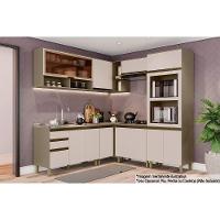 Cozinha Modulada Connect 9 Peças 33 Aéreos + 3 Balcões + 1 Paneleiro C6p03 Duna Cristal2 Aéreos + 1 Balcão + 1 Complemento - 1