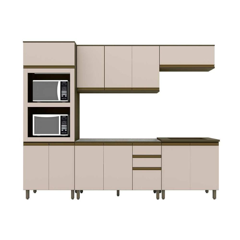 Cozinha Completa 6 Peças Connect 2 Aéreos 2 Balcões 1 Paneleiro 1 Complemento C6p23 Duna Cristal - 5