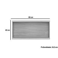 Armário De Cozinha Modulado Sauvignon Geladeira C/ 1 Porta Basculante 80cm Amendoa - Ronipa - 6