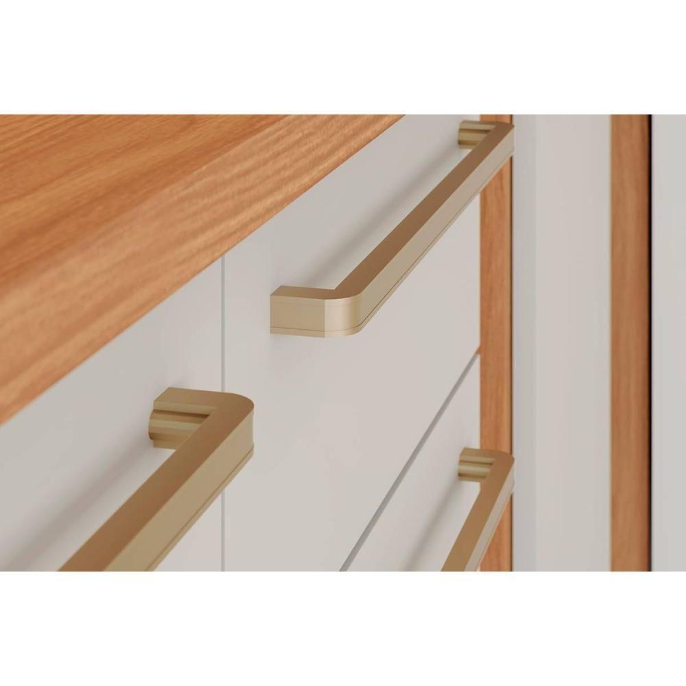 Kit Cozinha Modulada 7 Peças Requinte (2aéreos+2balcões+2paneleiros+1complemento) Cz101 Nature-nature-areia - Henn - 7