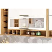 Kit Cozinha Modulada 5 Peças Syrah 2 Aéreos + 2 Balcões + 1 Paneleiro C5p07 Amendoa Off White Ronipa - 7