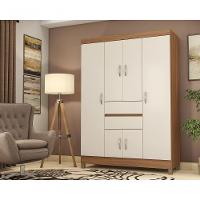 Guarda Roupa Solteiro 6 Portas E 2 Gavetas Ecom Ii Café Touch - Demóbile - 1