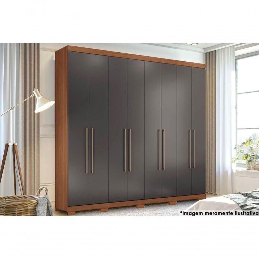Guarda Roupa Casal 8 Portas E 4 Gavetas C- Pés Master New 8.4 Jatobá - Santos Andirá - 1
