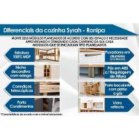 Cozinha Modulada Completa Syrah 5 Peças 2 Aéreos + 2 Balcões + 1 Paneleiro C5p07 Amendoa Off White Ronipa - 2