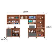 Cozinha Completa Syrah 6 Peças (3 Armários + 2 Balcões + 1 Paneleiro) 6p01 Amendoa-off White - Ronipa - 8