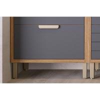 Cozinha Completa Eloise 4 Peças (2aéreos+1balcão+1torrequente) C4p181 Freijo-titanium - Mgm - 5