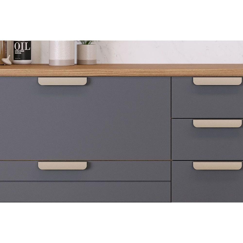 Cozinha Completa 4 Peças Eloise 2 Aéreos 1 Balcão 1 Torre Quente C4p181 Freijó Titanium - 3